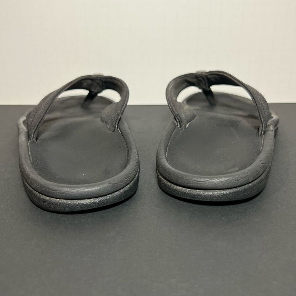 Womens OLUKAI Ohana Black Flip Flop Sandals / Size 7 - Picture 4 of 8